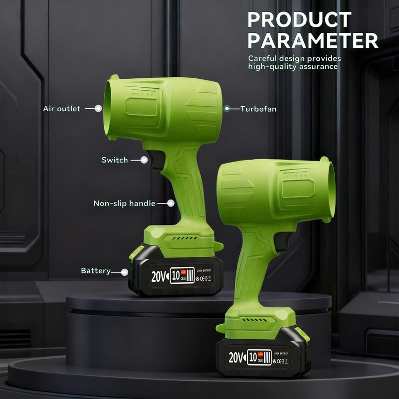 Turbo Jet Blower Leaf Blower Violent Turbo Fan Pure Copper Motor Cordless Turbo Power Air Duster Home Improve Garden Maintain Leaf Removal Manual Operation