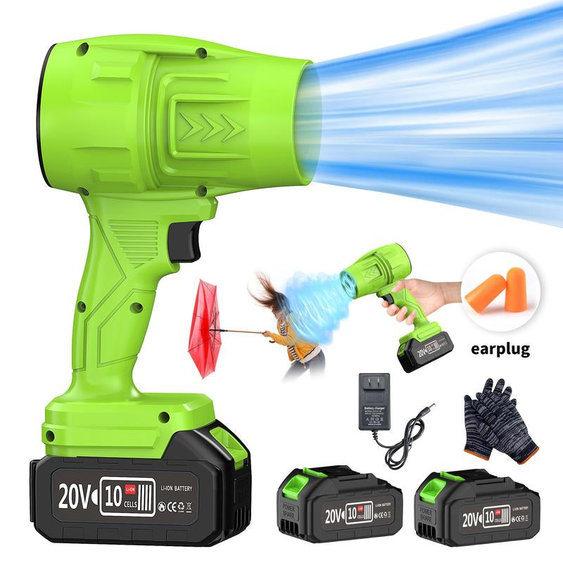 Turbo Jet Blower Leaf Blower Violent Turbo Fan Pure Copper Motor Cordless Turbo Power Air Duster Home Improve Garden Maintain Leaf Removal Manual Operation