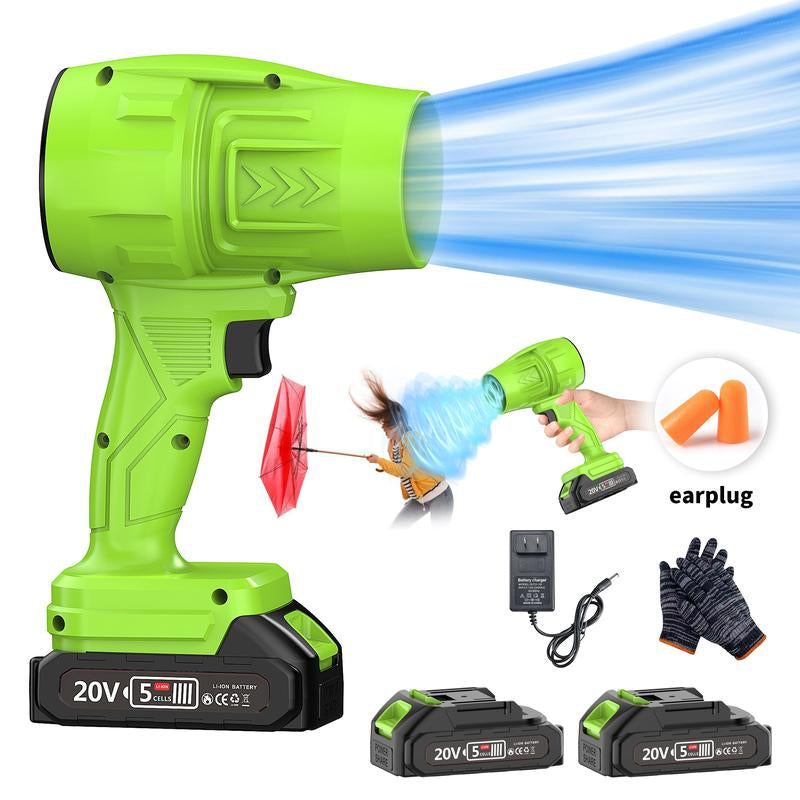 Turbo Jet Blower Leaf Blower Violent Turbo Fan Pure Copper Motor Cordless Turbo Power Air Duster Home Improve Garden Maintain Leaf Removal Manual Operation